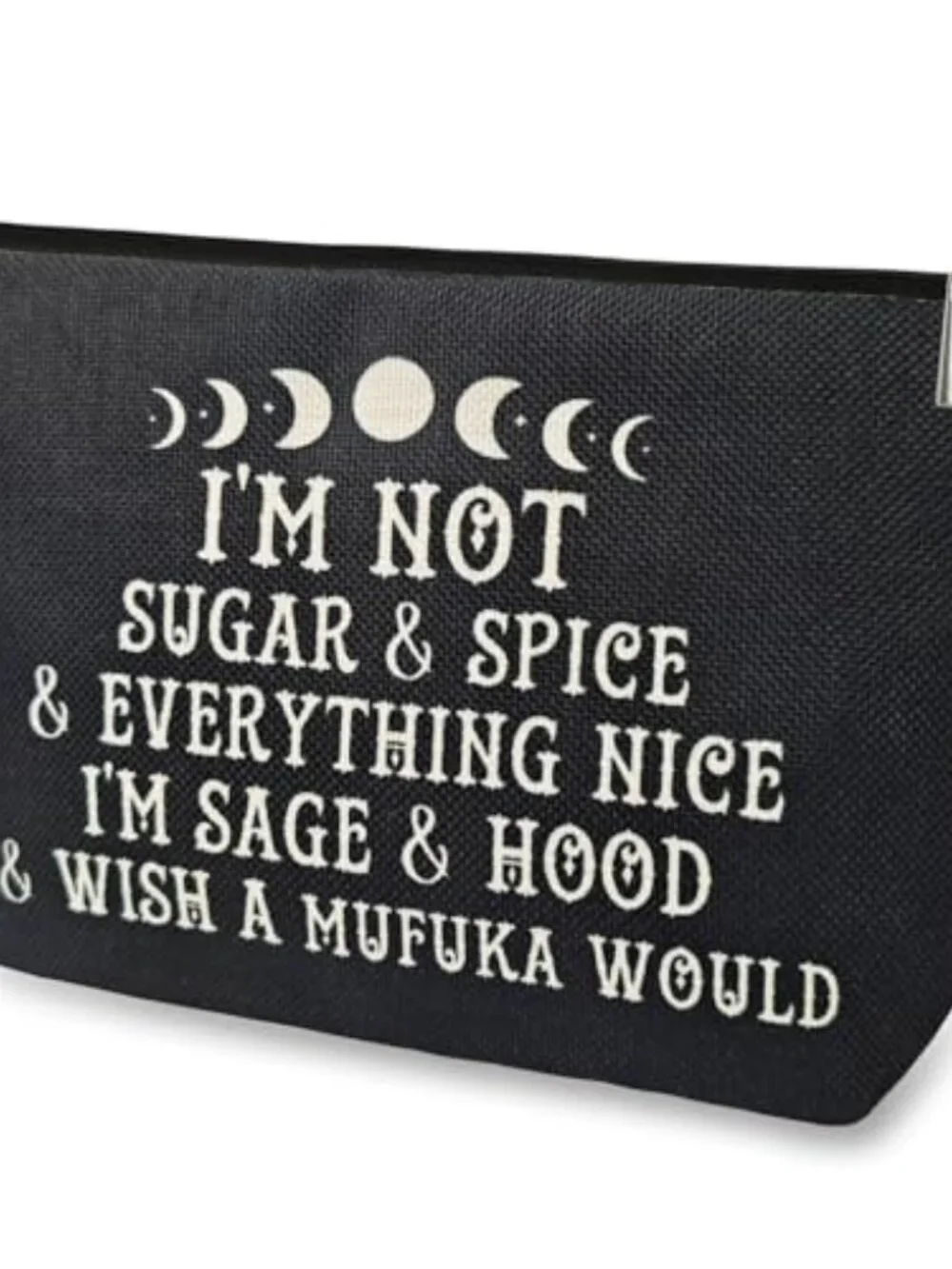 Gothic Witchy Makeup Bag, Linen Cosmetic Bag, Tarot Card Holder, Travel